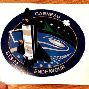 MARC GARNEAU 1996 STS-77 ASTRONAUT HIS PERSONAL STICKER, OFFICIAL FULL COLOUR